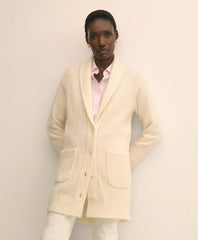 Alpaca-Wool Blend Shawl Collar Tunic Cardigan | Brooks Brothers sale