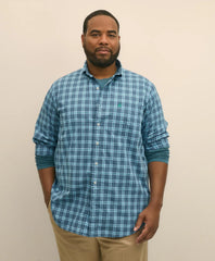 Big & Tall Friday Shirt, Poplin Tartan | Brooks Brothers online shop