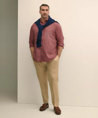 Big & Tall Friday Shirt, Poplin Tartan | Brooks Brothers cheap