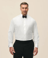 Big & Tall Non-Iron Supima® Cotton Poplin Londoner Collar, Tuxedo Shirt | Brooks Brothers on sale