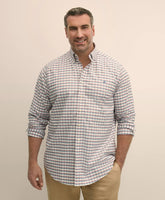 Big & Tall Stretch Cotton Non-Iron Oxford Polo Button Down Collar, Checked Shirt | Brooks Brothers sale