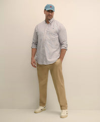 Big & Tall Stretch Cotton Non-Iron Oxford Polo Button Down Collar, Checked Shirt | Brooks Brothers sale