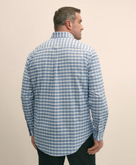 Big & Tall Stretch Cotton Non-Iron Oxford Polo Button Down Collar, Outline Check Shirt | Brooks Brothers on sale
