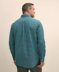 Big & Tall Stretch Cotton Non-Iron Oxford Polo Button Down Collar, Plaid Shirt | Brooks Brothers online shop