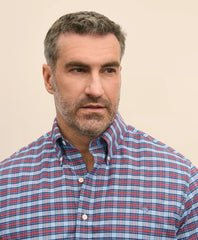 Big & Tall Stretch Cotton Non-Iron Oxford Polo Button Down Collar, Royal Stewart Tartan Shirt | Brooks Brothers for sale