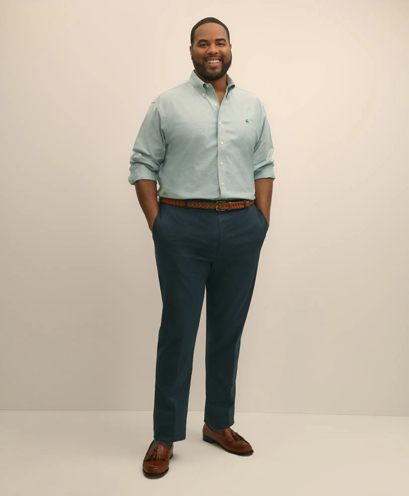 Big & Tall Stretch Cotton Non-Iron Oxford Polo Button Down Collar Shirt | Brooks Brothers discount