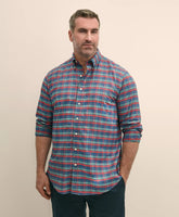 Big & Tall Stretch Cotton Non-Iron Oxford Polo Button Down Collar, Tartan Shirt | Brooks Brothers discount
