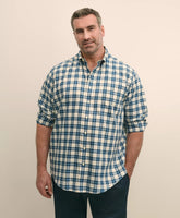 Big & Tall Stretch Supima® Cotton Non-Iron Twill Polo Button Down, Plaid Sport Shirt | Brooks Brothers online