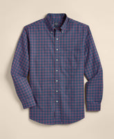 Big & Tall Stretch Supima® Cotton Non-Iron Twill Polo Button Down, Windowpane Sport Shirt | Brooks Brothers discount