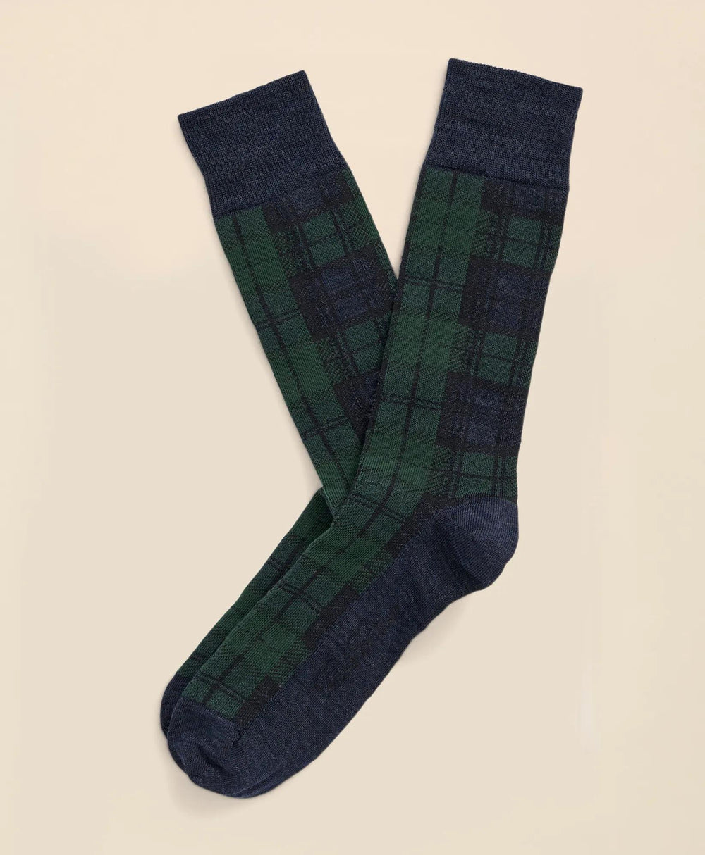 Black Watch Tartan Crew Socks | Brooks Brothers online shop