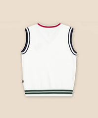 Boys Cotton Jacquard Varsity Sweater Vest | Brooks Brothers online shop