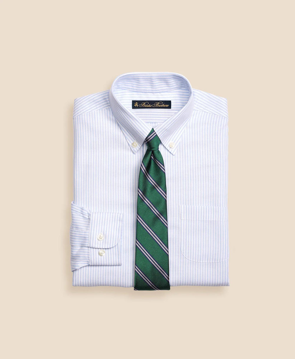 Boys Non-Iron Supima® Cotton Oxford Stripe Dress Shirt | Brooks Brothers online