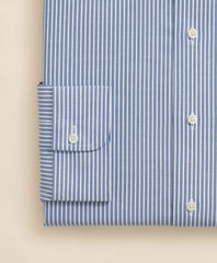 Brooks Brothers Explorer Collection Non-Iron Twill Ainley Collar Ground Stripe, Dress Shirt | Brooks Brothers on sale