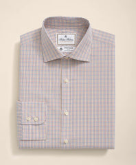 Brooks Brothers X Thomas Mason® Cotton English Collar, Checked Dress Shirt | Brooks Brothers online