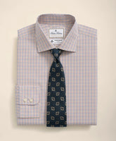 Brooks Brothers X Thomas Mason® Cotton English Collar, Checked Dress Shirt | Brooks Brothers online