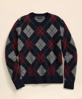 Brushed Wool Argyle Sweater | Brooks Brothers online shop