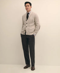 Cashmere Cable Knit Shawl-Collar Cardigan | Brooks Brothers sale