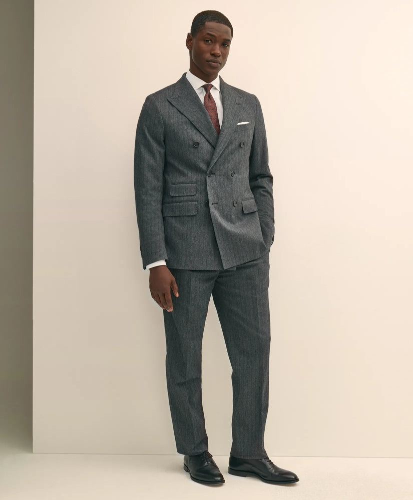 Classic Fit Cotton Herringbone Suit Pants | Brooks Brothers sale