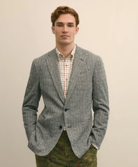 Classic Fit Herringbone Knit Sport Coat in Wool-Cotton | Brooks Brothers discount
