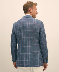 Classic Fit Linen-Silk-Cotton Check 1818 Sport Coat | Brooks Brothers cheap