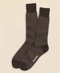 Cotton Bird's Eye Crew Socks | Brooks Brothers sale