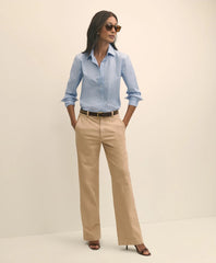 Cotton Blend Relaxed Chino Pants | Brooks Brothers on sale