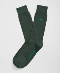Cotton Blend Ribbed Socks | Brooks Brothers online shop