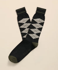 Cotton-Blend Tipped Argyle Socks | Brooks Brothers online shop