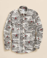 Cotton Flannel Archive Equestrian Print Sport Shirt | Brooks Brothers for sale