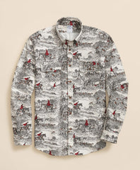 Cotton Flannel Archive Equestrian Print Sport Shirt | Brooks Brothers for sale