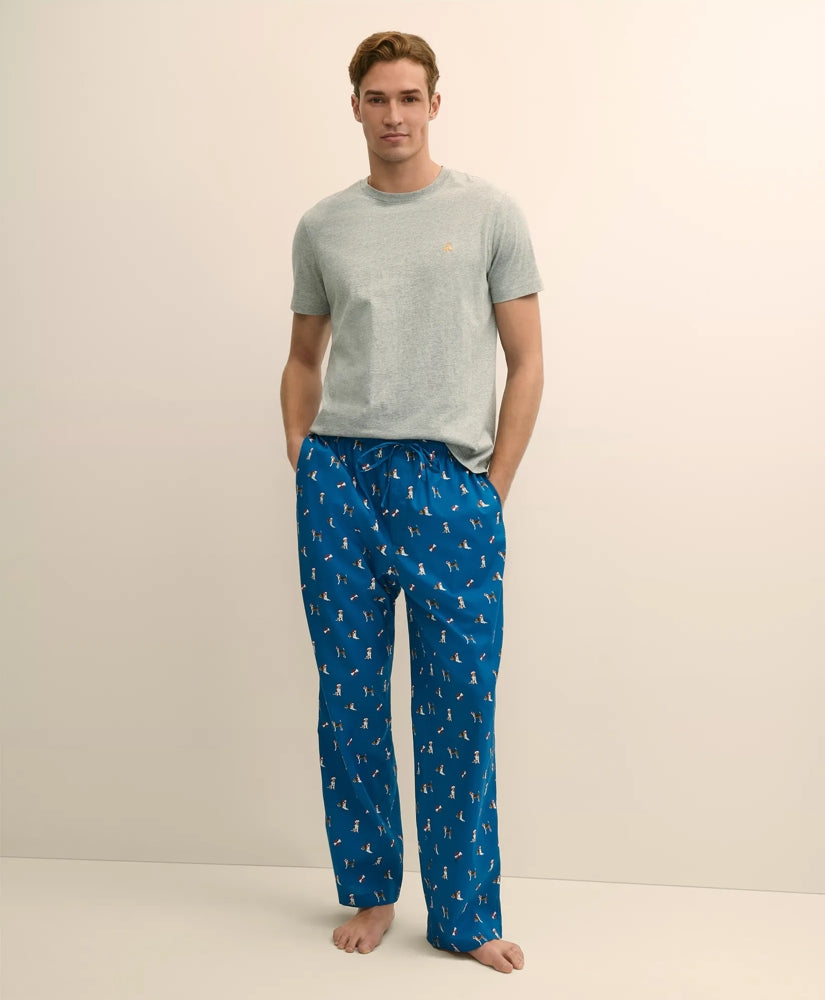Cotton Broadcloth Holiday Dog Lounge Pants | Brooks Brothers cheap