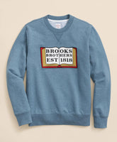 Cotton French Terry Embroidered Book Sweatshirt | Brooks Brothers on sale