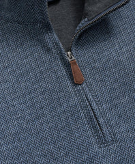 Cotton Herringbone Quarter-Zip | Brooks Brothers online shop