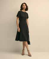 Crepe Viscose Butterfly Sleeve Dress | Brooks Brothers on sale
