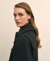 Cropped Wool Toggle Coat With Removable Hood | Brooks Brothers for sale