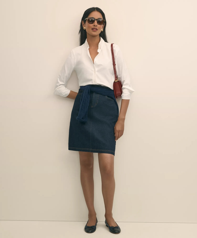 Denim Straight Skirt | Brooks Brothers discount
