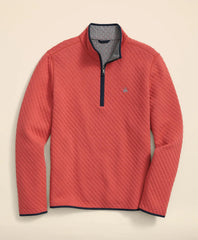Diamond-Quilted Quarter-Zip in Cotton Blend | Brooks Brothers cheap