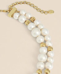 Double Strand Gold-Tone Faux-Pearl Necklace | Brooks Brothers for sale