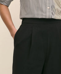 Easy Fit, Elastic Back Crepe Wide-Leg Pants | Brooks Brothers for sale
