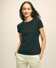 Elevated Cotton Modal Pique T-Shirt | Brooks Brothers online shop