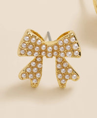 Faux-Pearl Bow Stud Earrings | Brooks Brothers cheap