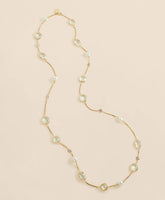 Faux Pearl, Faceted Glass and Cubic Zirconia Long Necklace | Brooks Brothers on sale