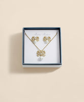 Faux Pearl & Crystal Pave Bow Pendant and Earrings Set | Brooks Brothers online