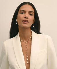 Faux Pearl & Gold-Toned Y-Neck Necklace | Brooks Brothers cheap