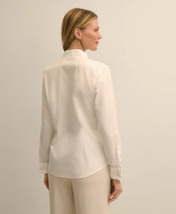 Fitted Funnel Neck Shirt in Non-Iron Royal Oxford Cotton | Brooks Brothers sale