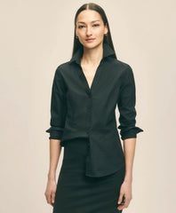 Fitted Non-Iron Stretch Supima® Cotton Dress Shirt | Brooks Brothers sale