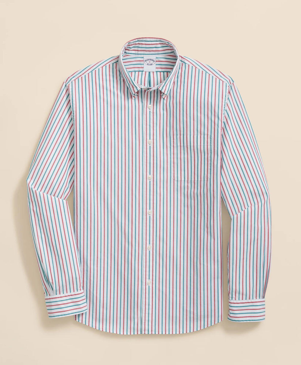 Friday Shirt, Poplin Holiday Stripe | Brooks Brothers discount