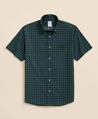 Friday Shirt, Poplin Short-Sleeve Medallion Print | Brooks Brothers discount
