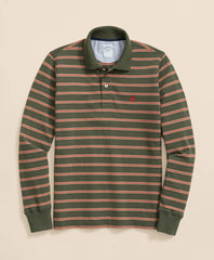Golden Fleece® Stretch Supima® Long-Sleeve Striped Polo Shirt | Brooks Brothers online shop