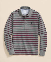 Golden Fleece® Stretch Supima® Long-Sleeve Striped Polo Shirt | Brooks Brothers online shop